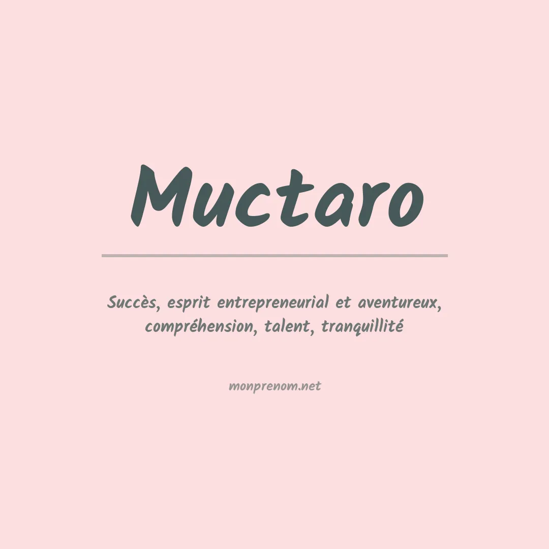 Prénom Muctaro
