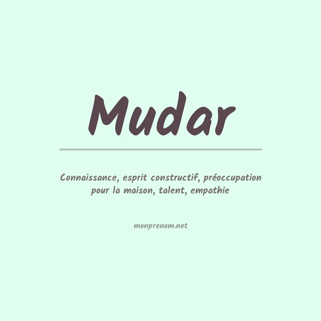Signification du prénom Mudar
