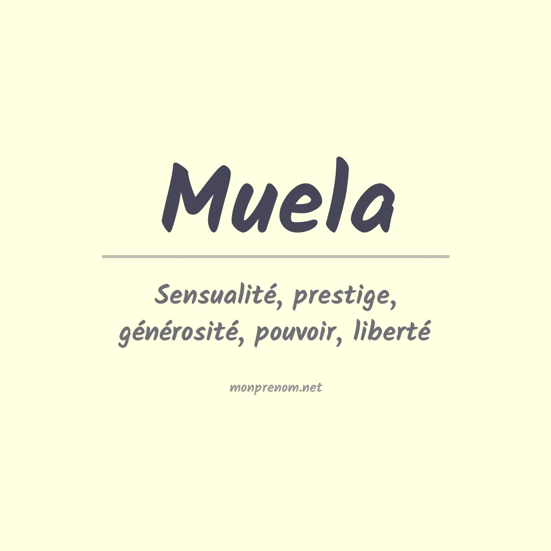 Signification du prénom Muela