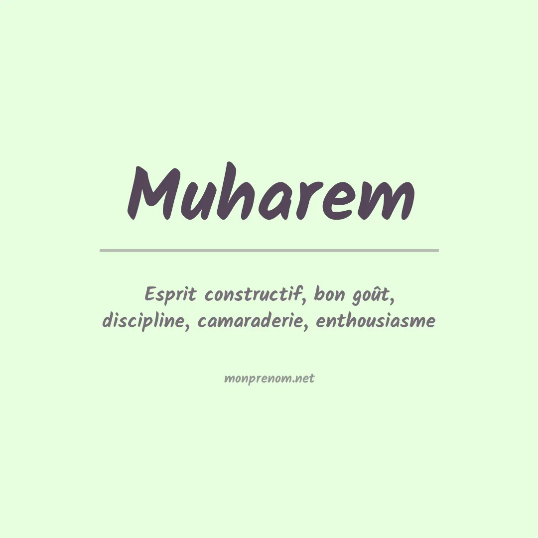 Signification du prénom Muharem