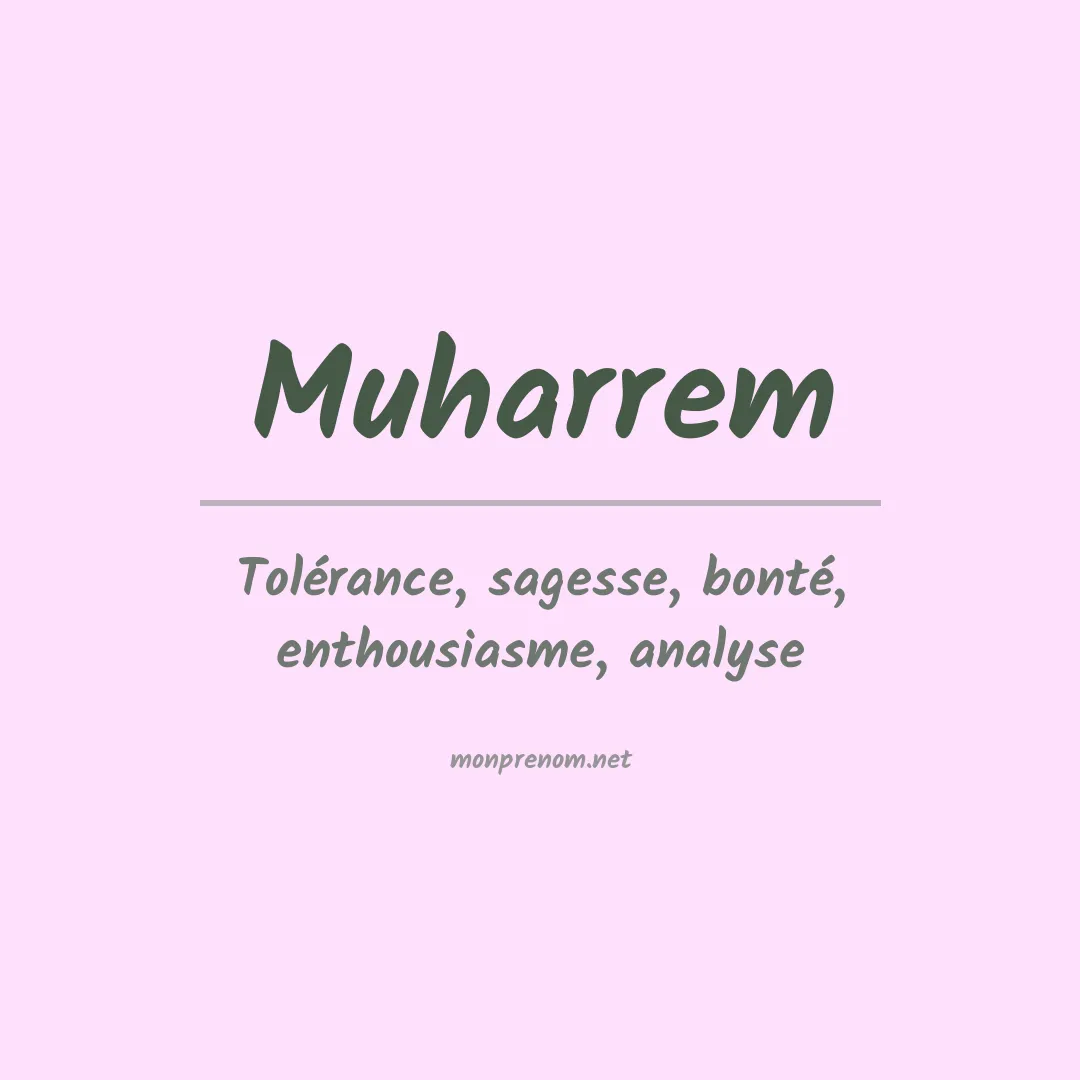 Signification du prénom Muharrem