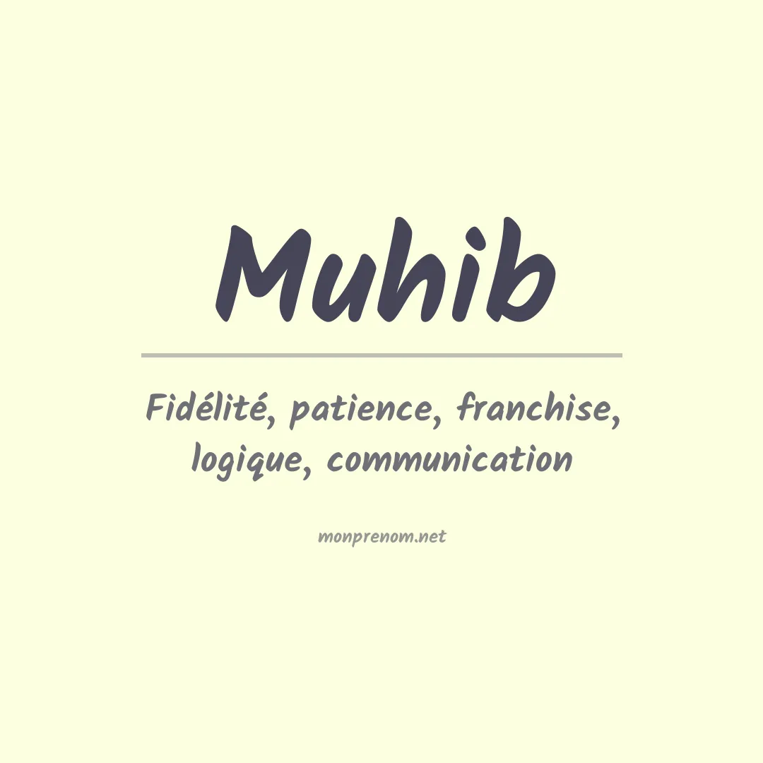 Signification du prénom Muhib