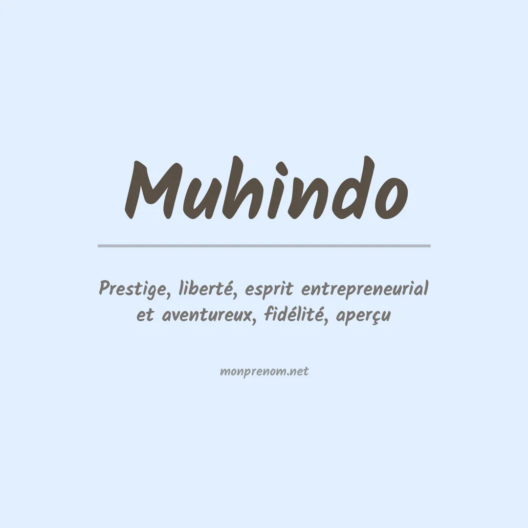 Signification du prénom Muhindo