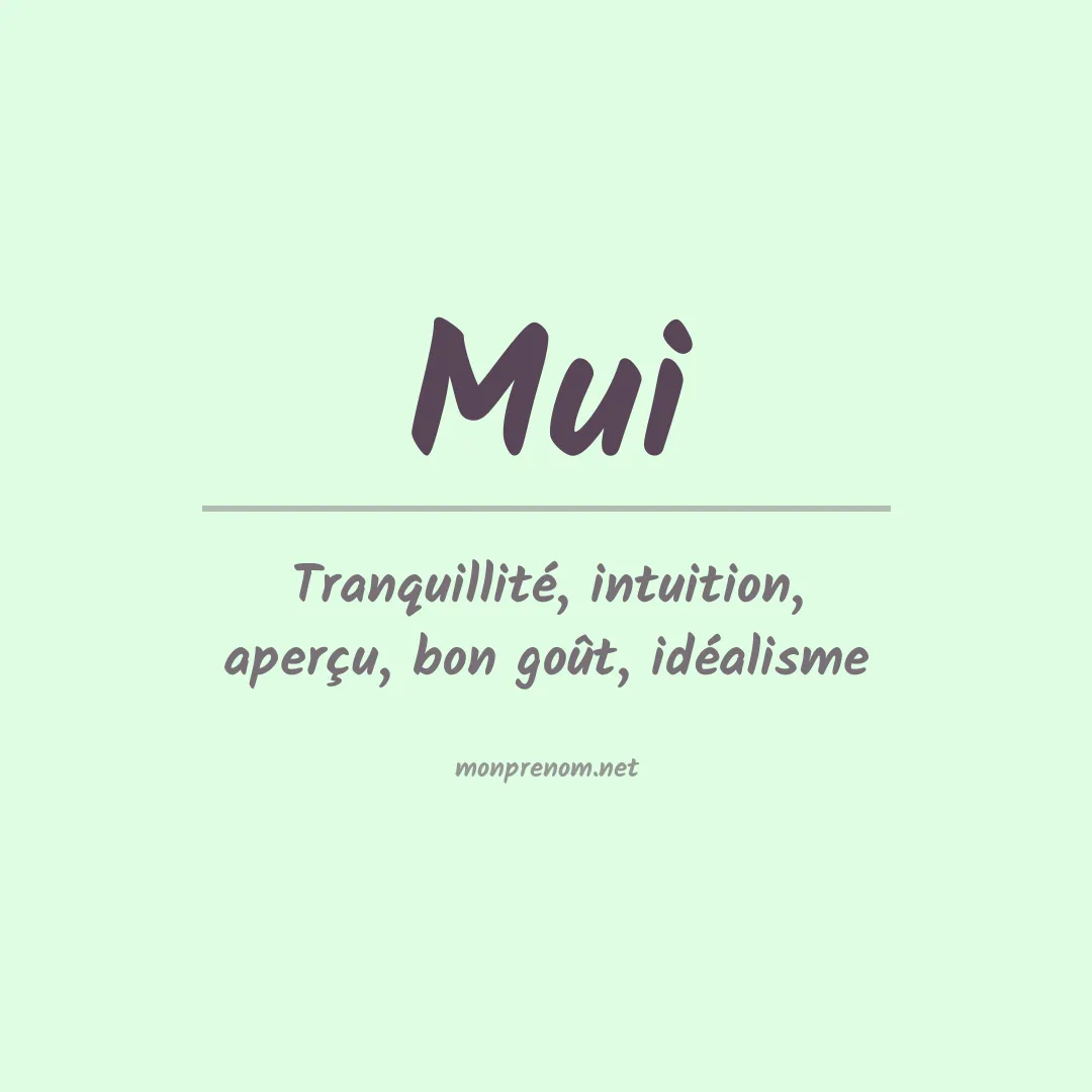 Prénom Mui