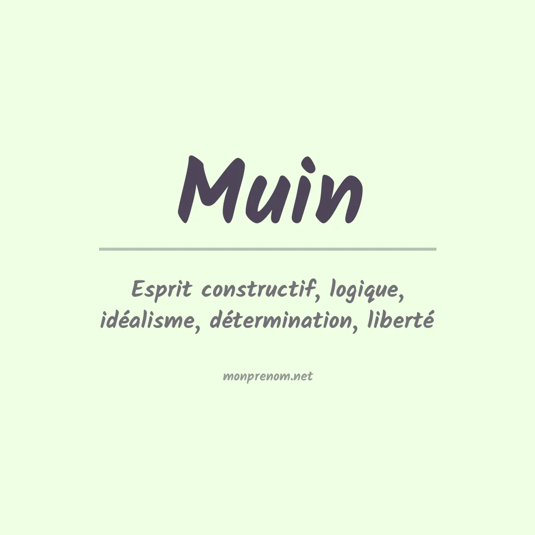 Signification du prénom Muin