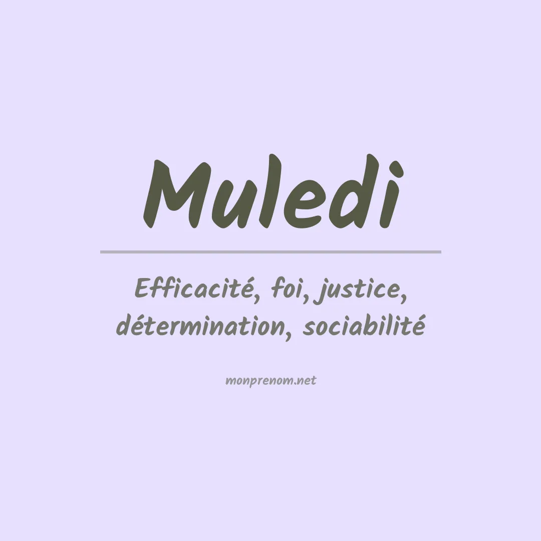 Prénom Muledi