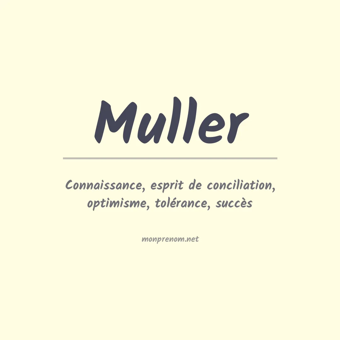 Prénom Muller