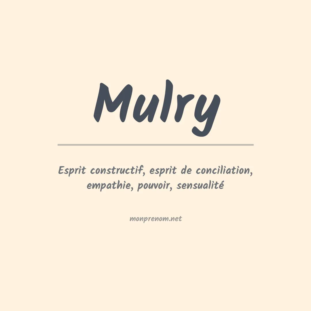 Prénom Mulry