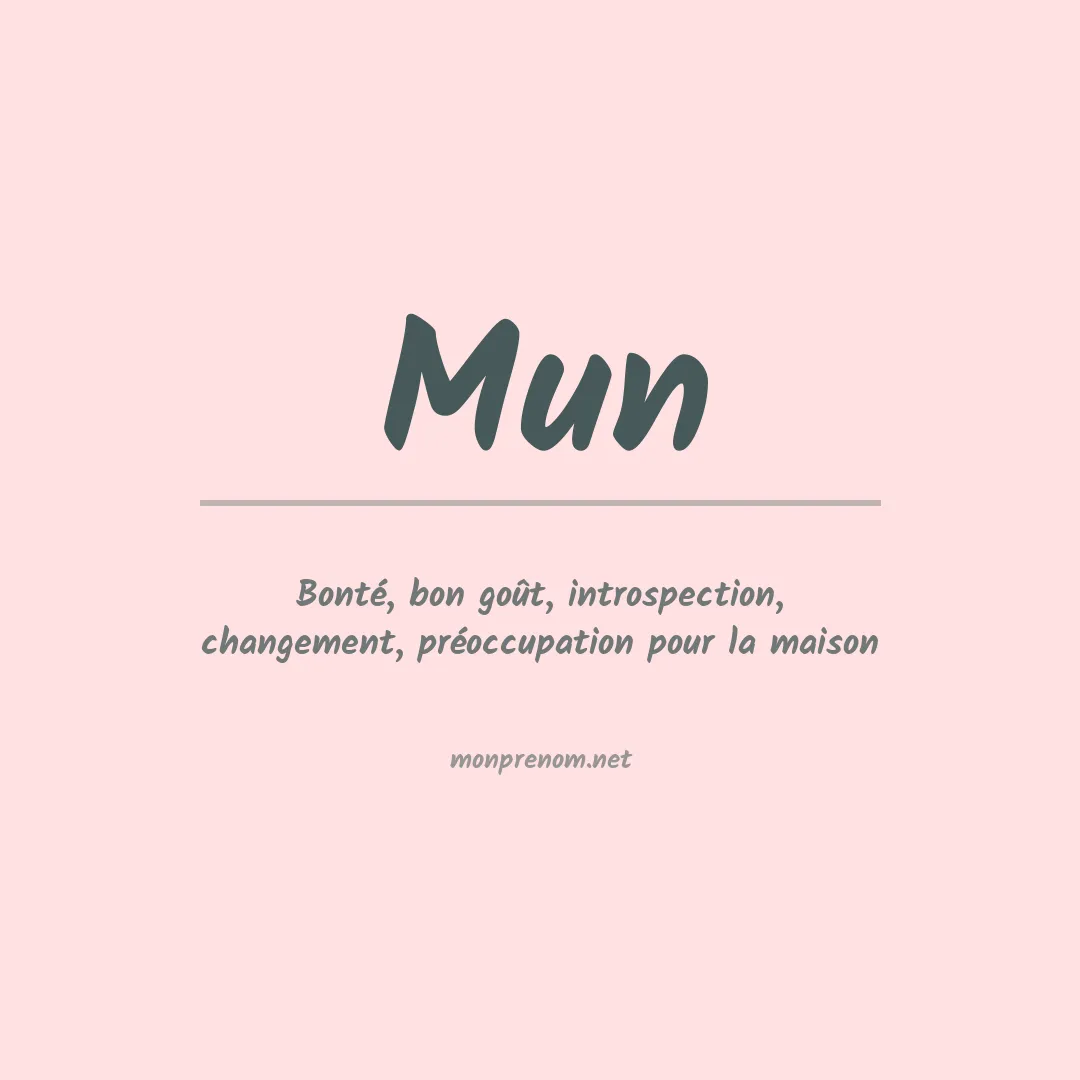Prénom Mun