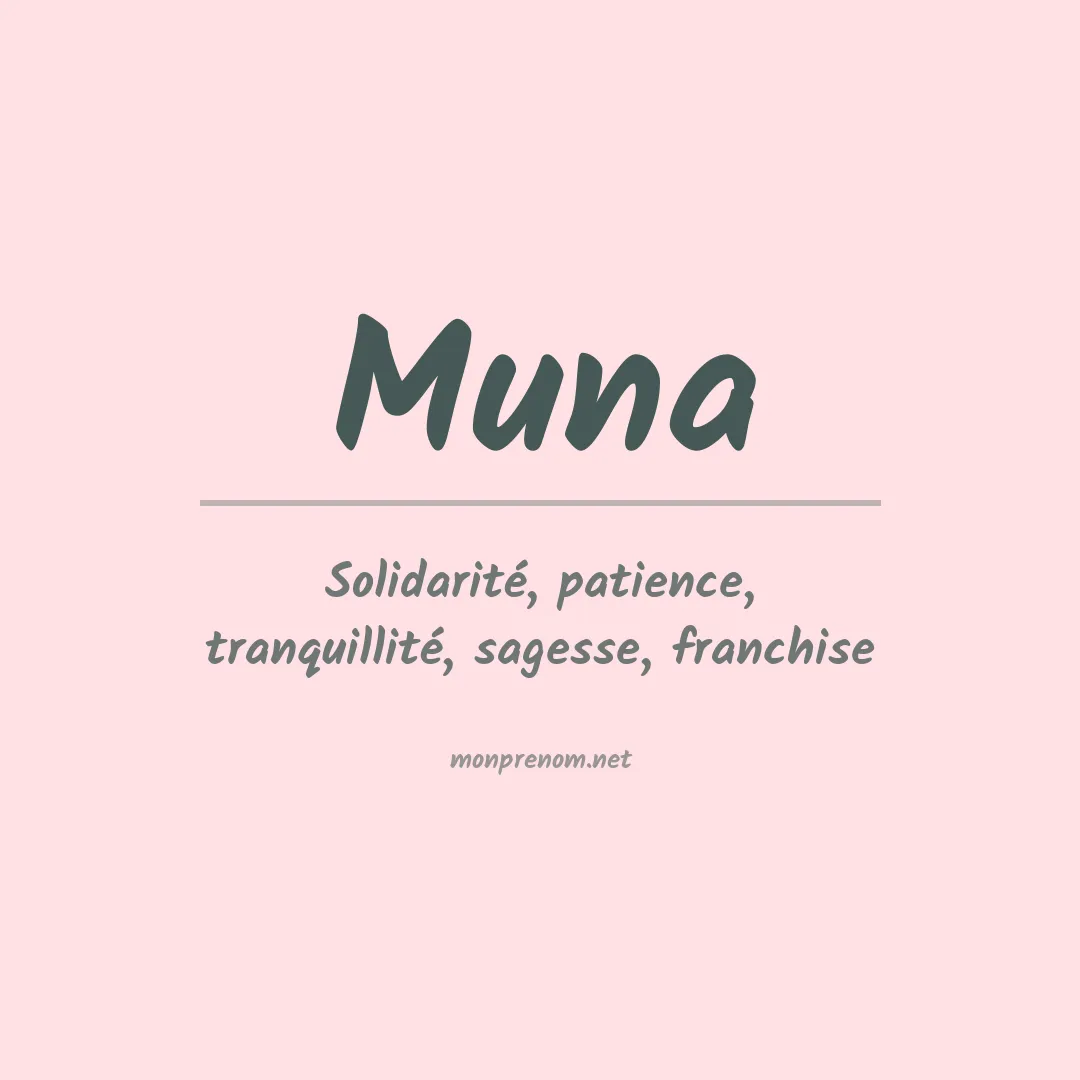 Prénom Muna
