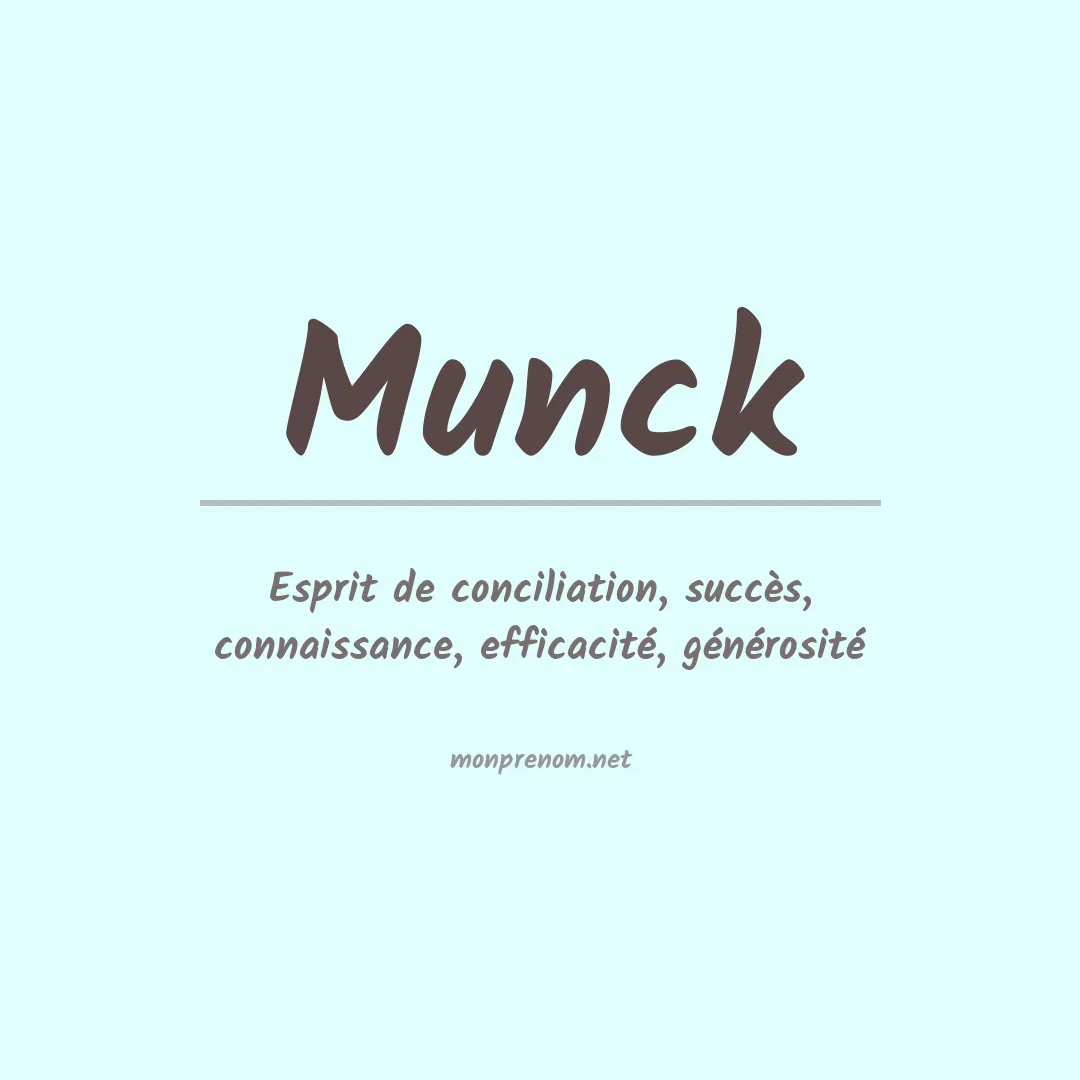 Prénom Munck