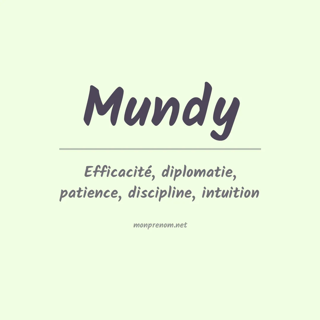 Prénom Mundy