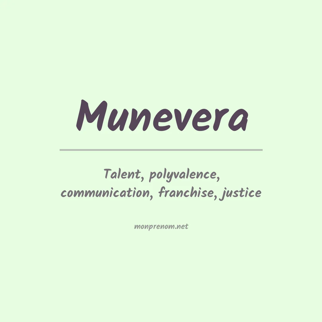 Signification du prénom Munevera