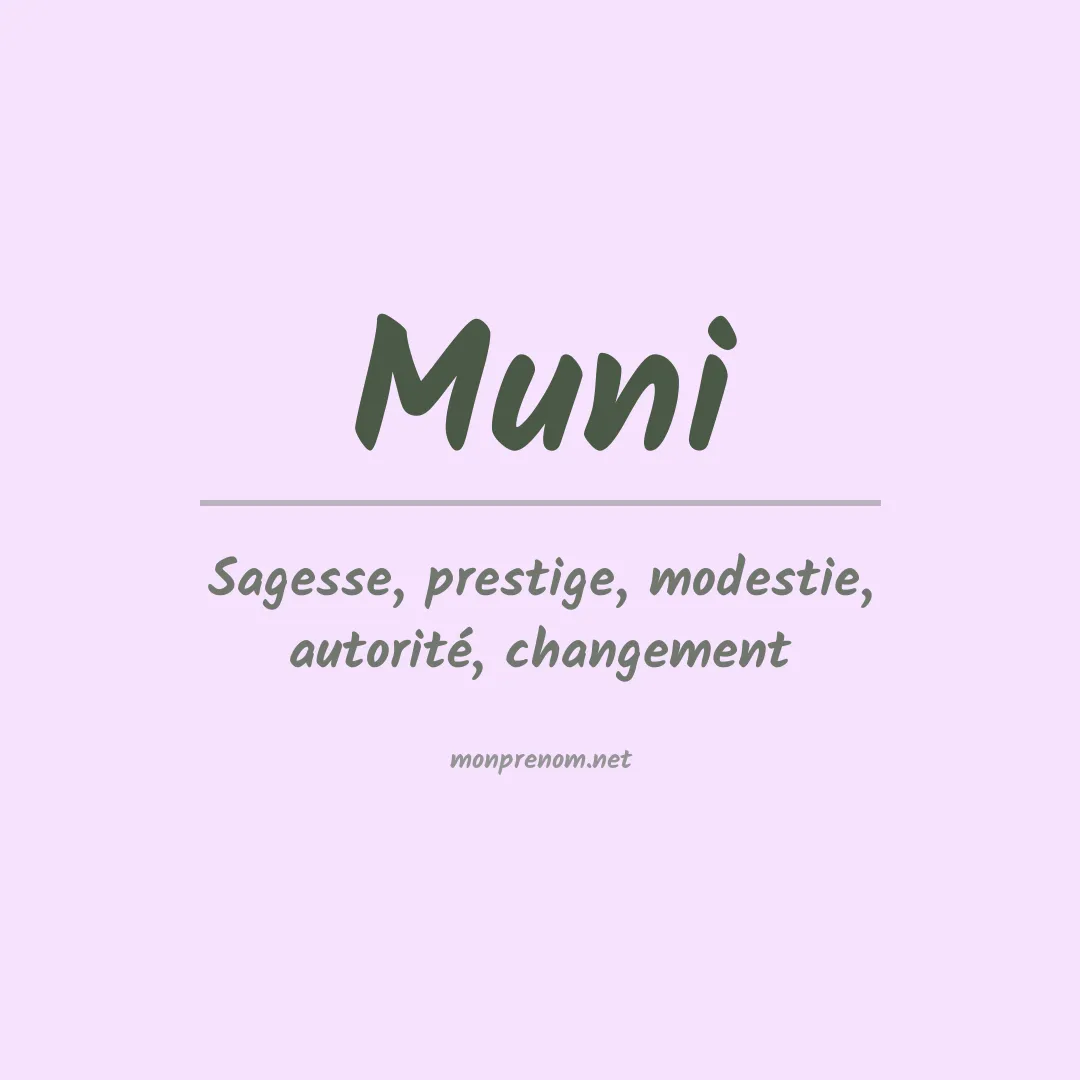 Prénom Muni