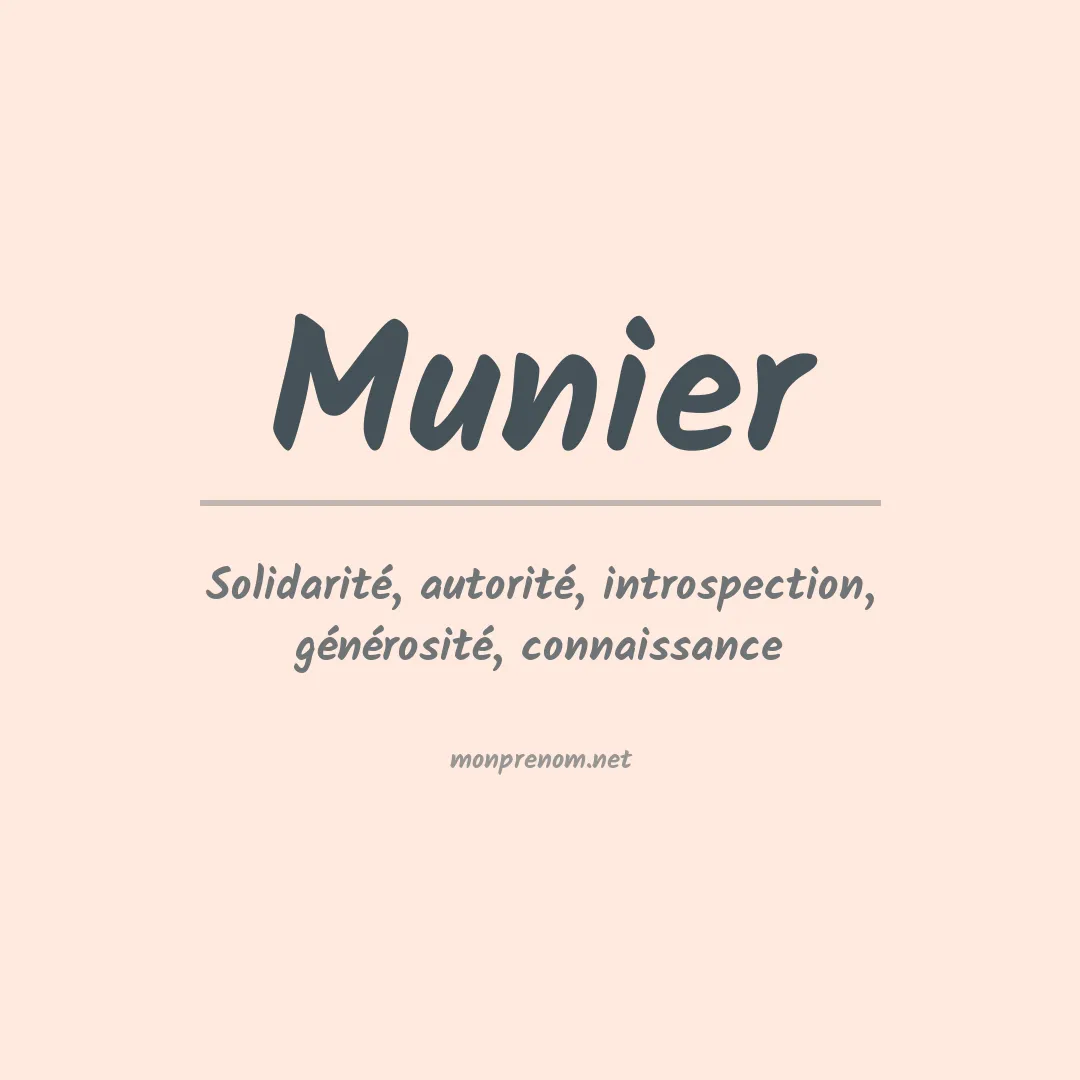 Prénom Munier