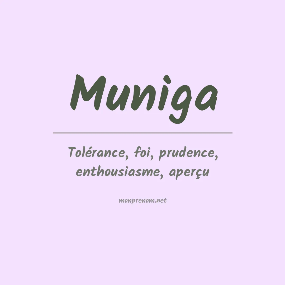 Signification du prénom Muniga