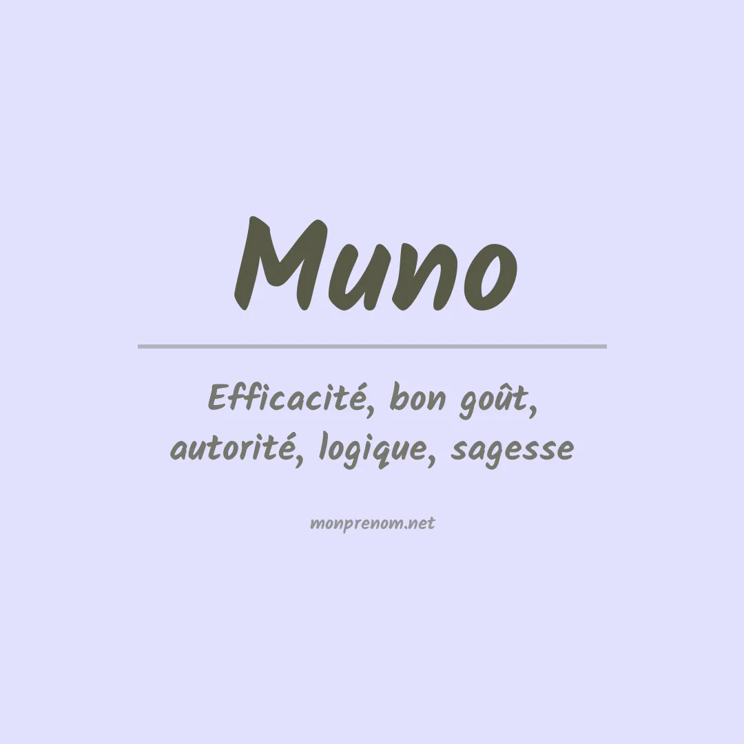 Prénom Muno