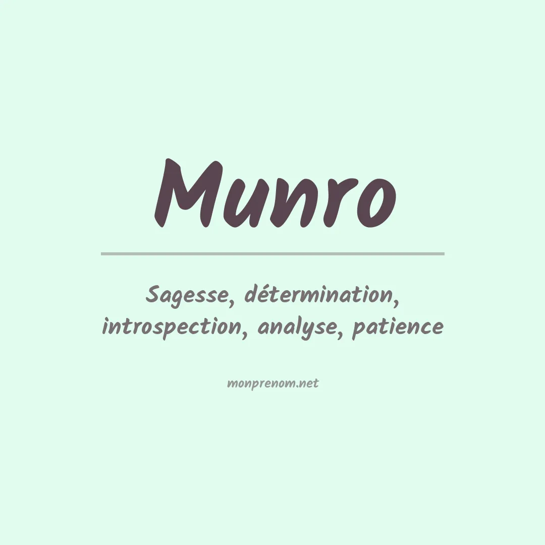 Prénom Munro