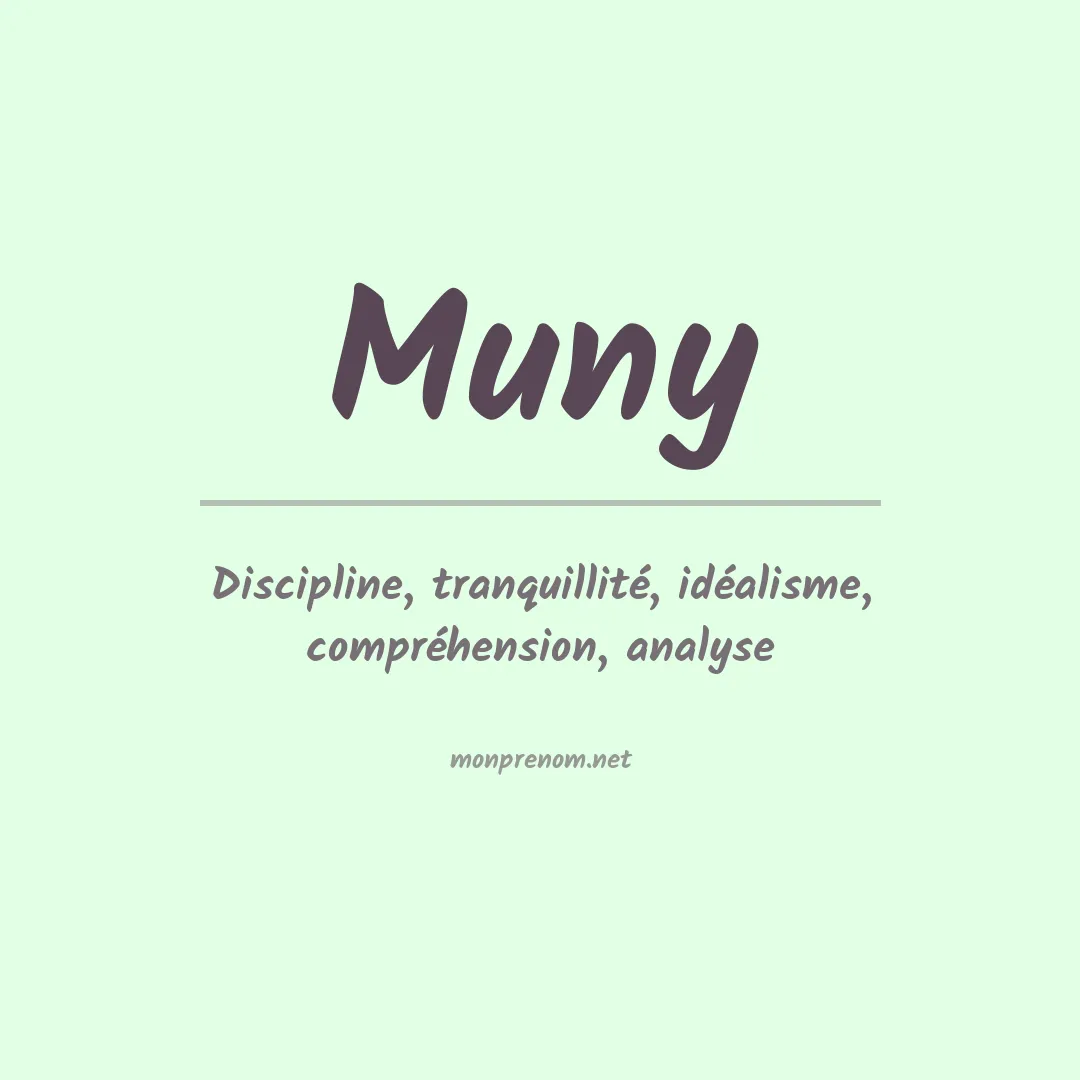 Signification du prénom Muny