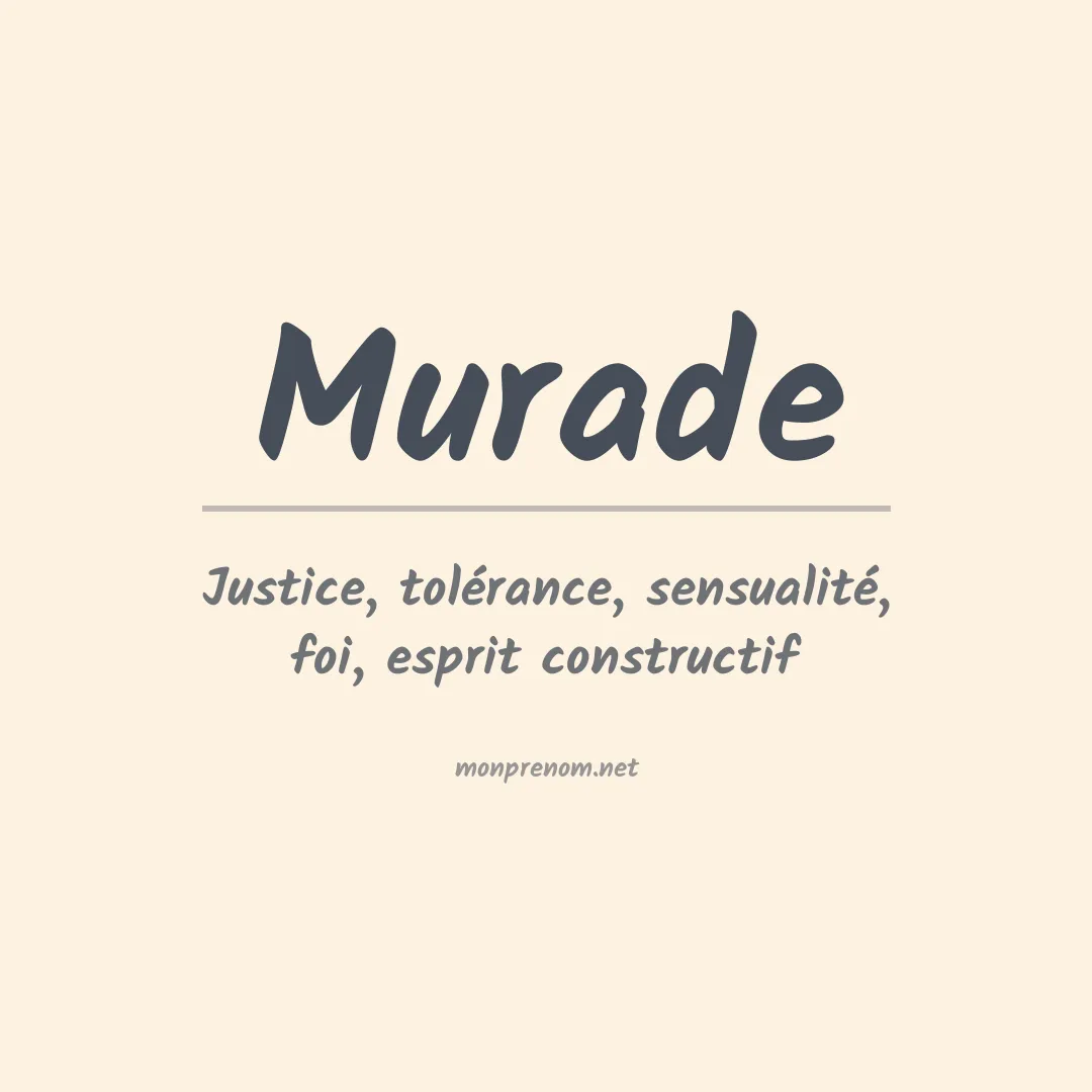 Signification du prénom Murade