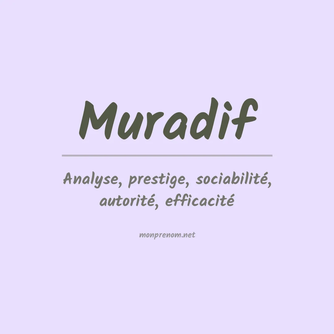 Signification du prénom Muradif