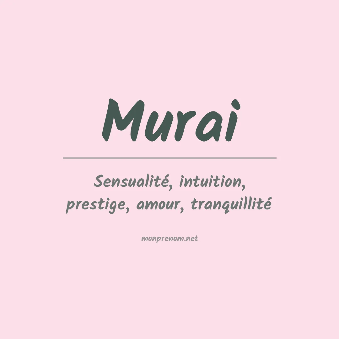 Prénom Murai
