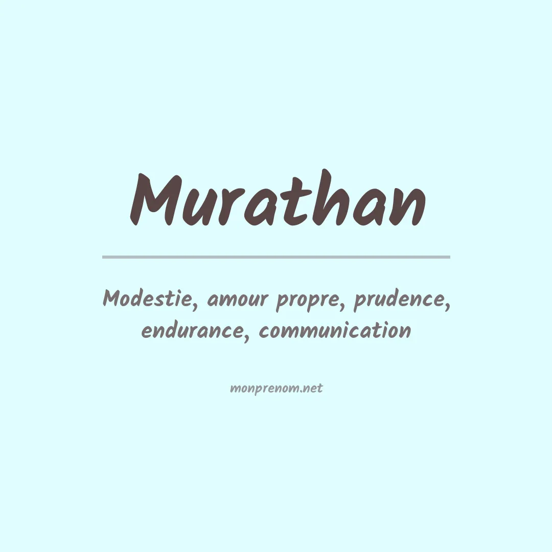 Signification du prénom Murathan
