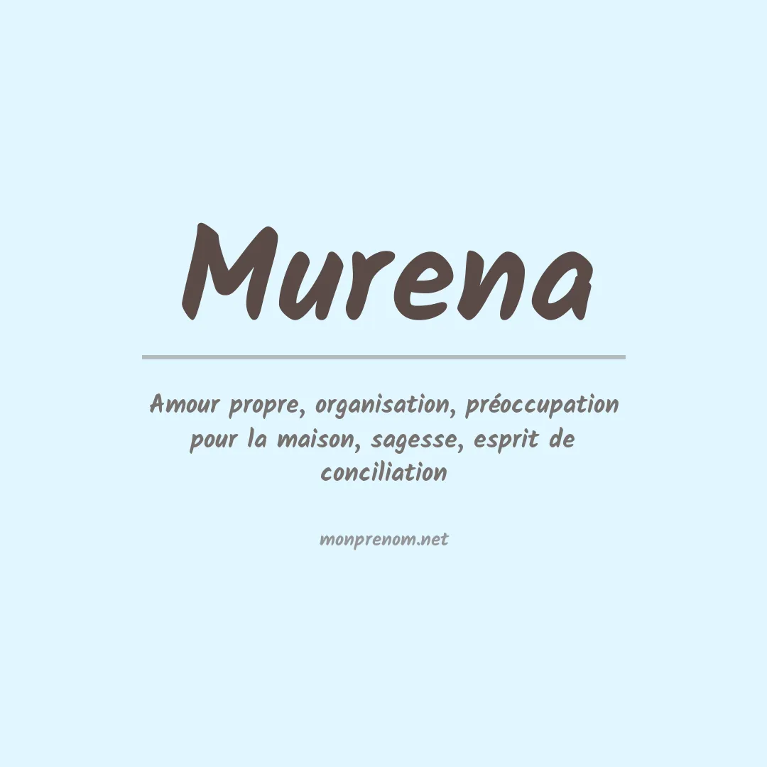 Signification du prénom Murena