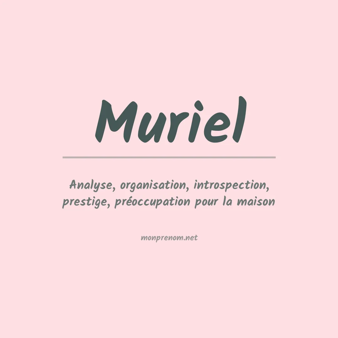 Prénom Muriel