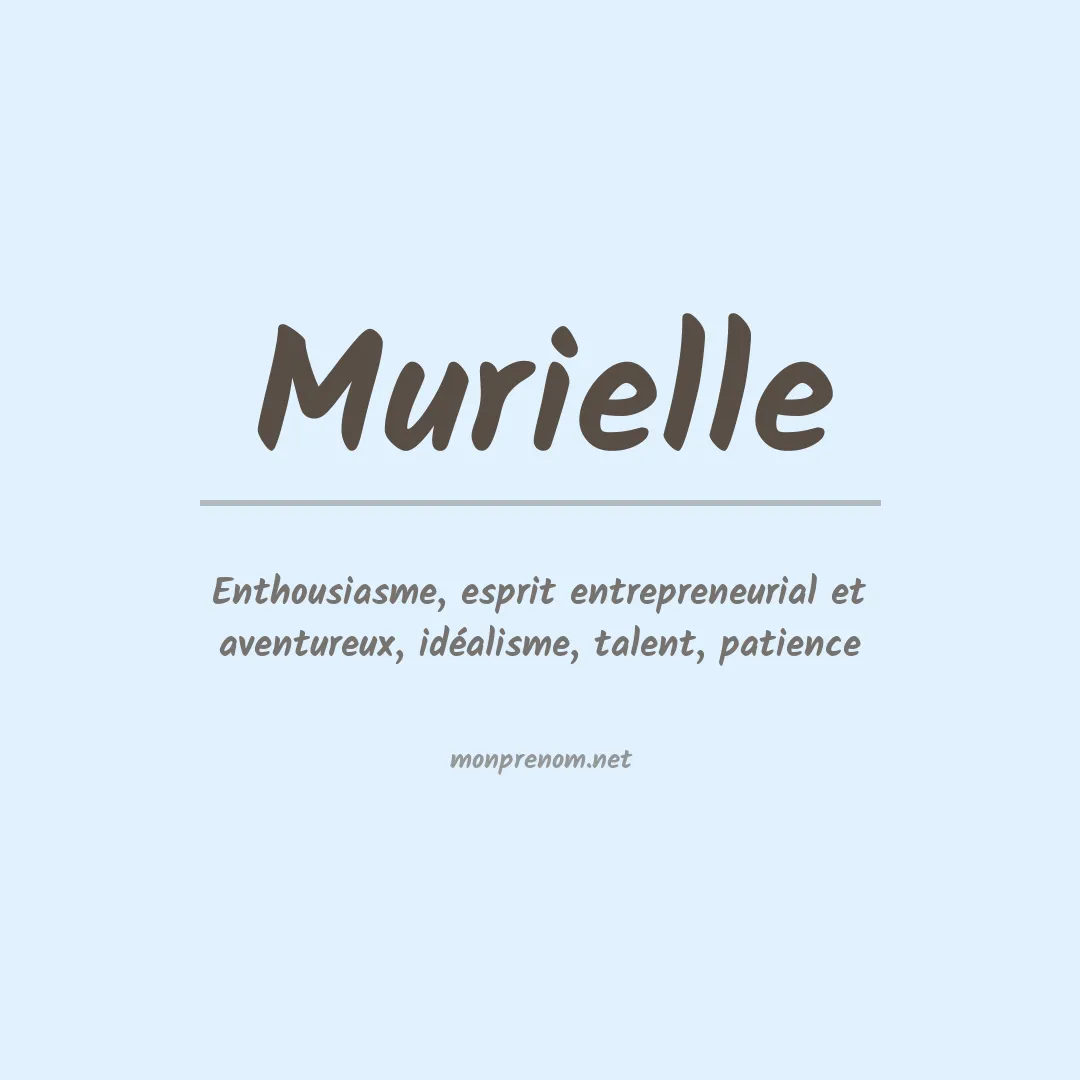 Prénom Murielle