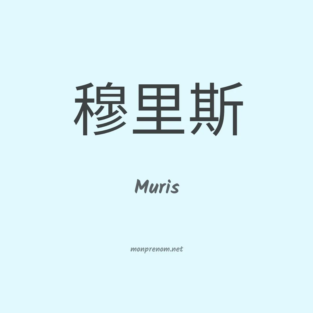 Muris en chinois
