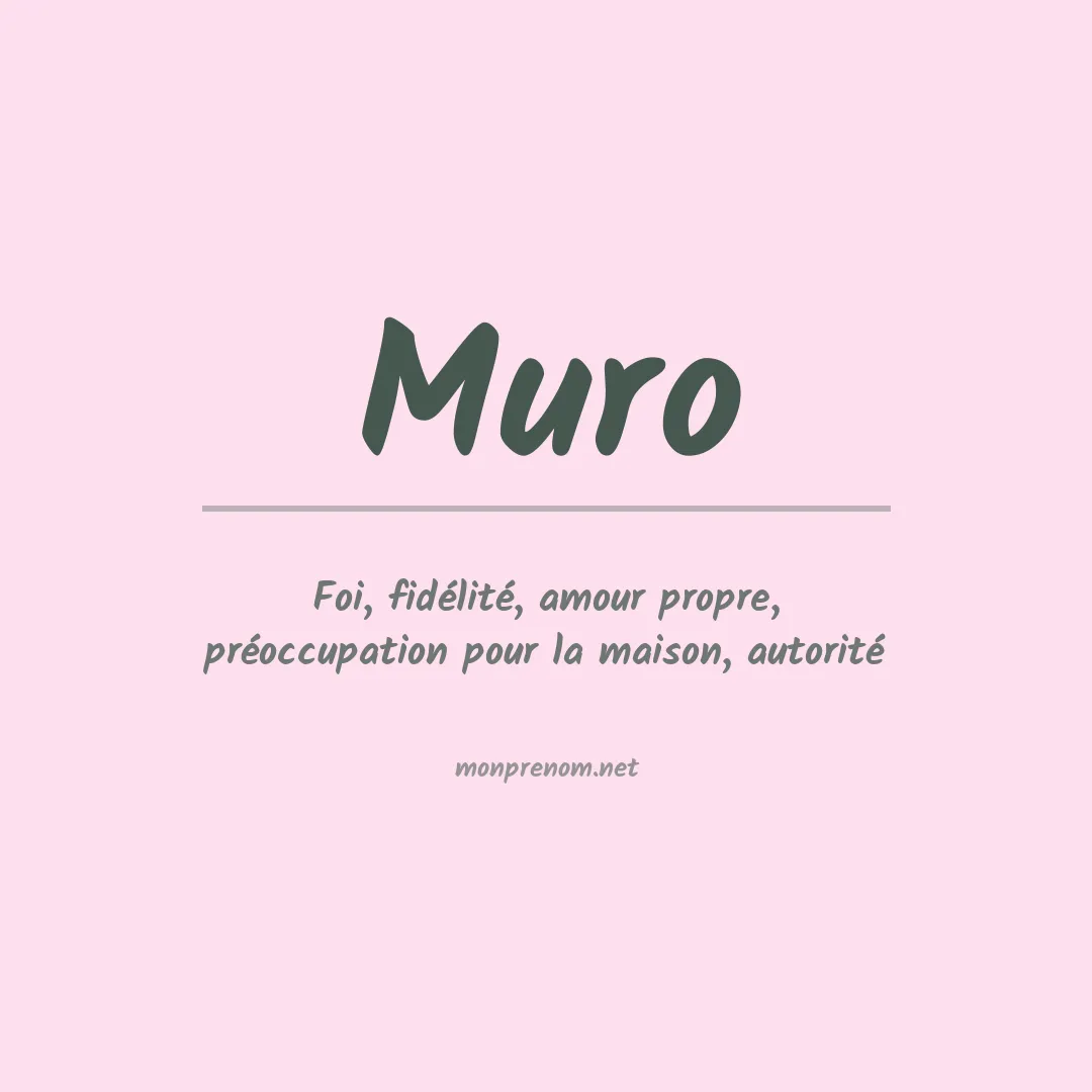Prénom Muro