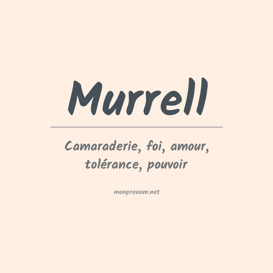 Prénom Murrell