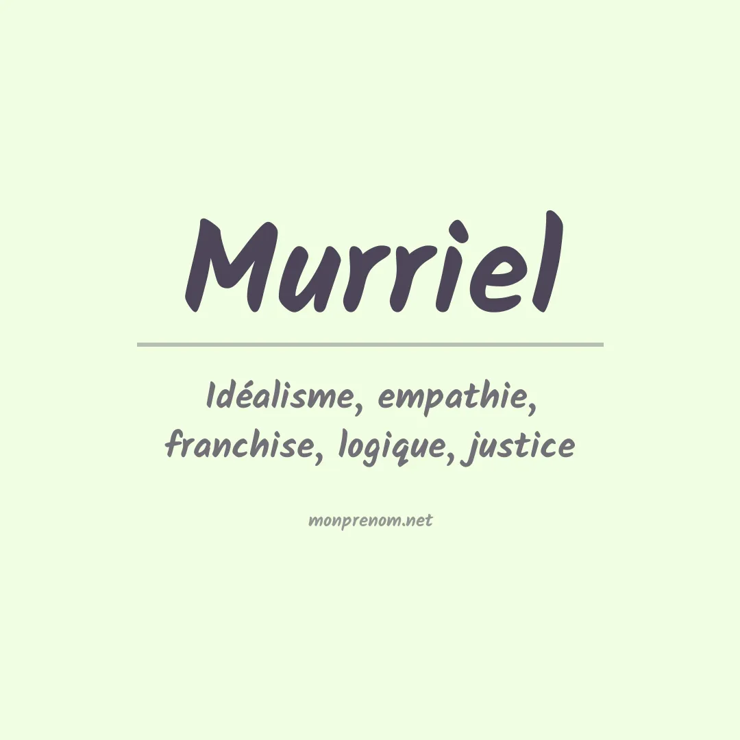 Signification du prénom Murriel