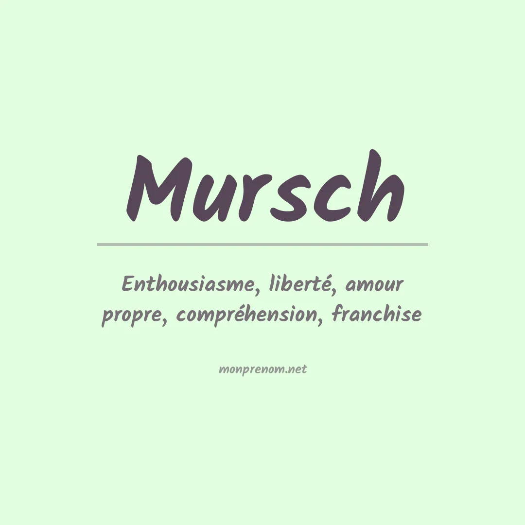 Prénom Mursch