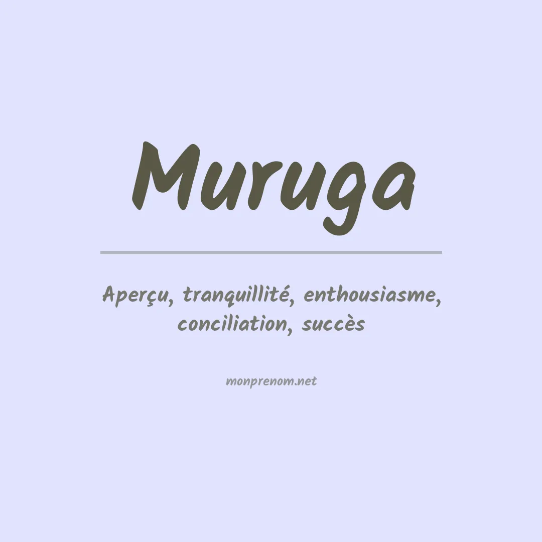 Signification du prénom Muruga
