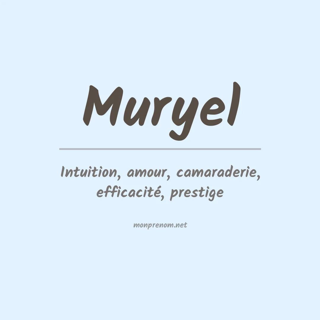 Prénom Muryel