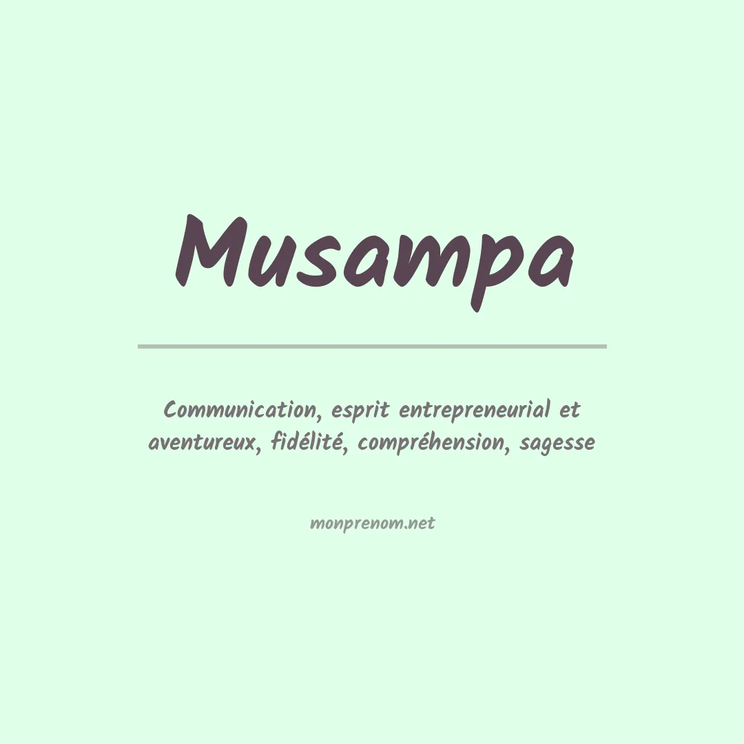 Signification du prénom Musampa