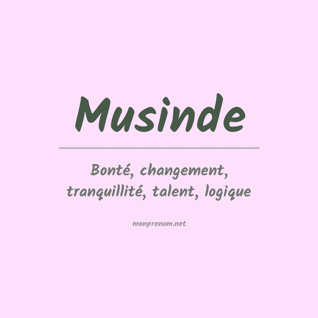 Prénom Musinde