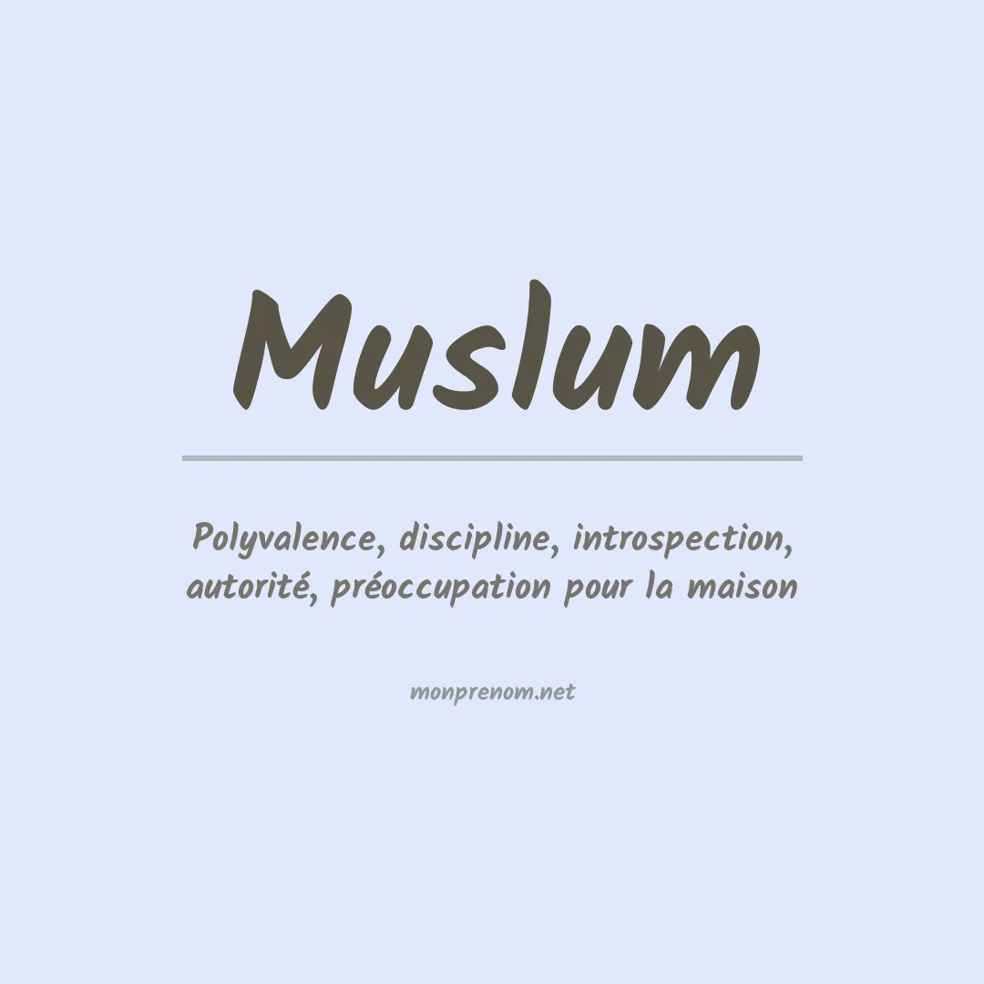 Prénom Muslum