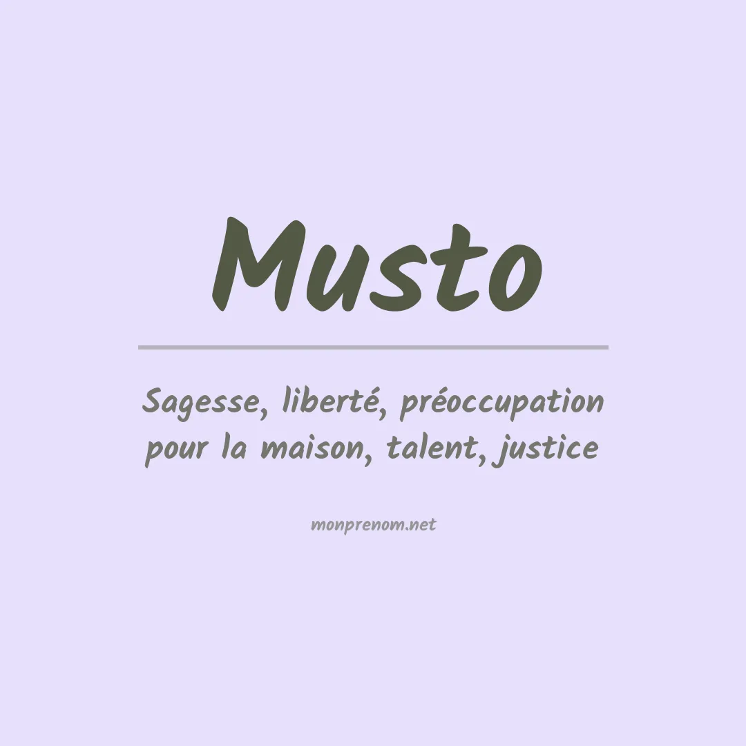 Prénom Musto