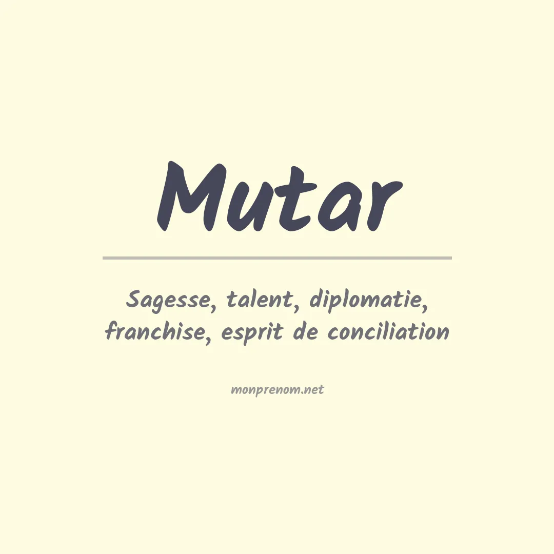 Prénom Mutar