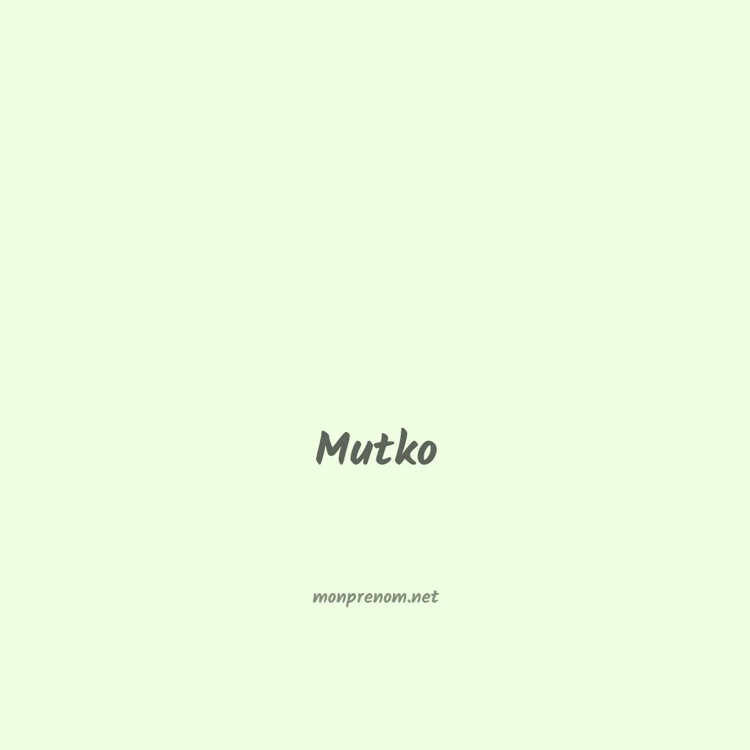 Mutko en chinois