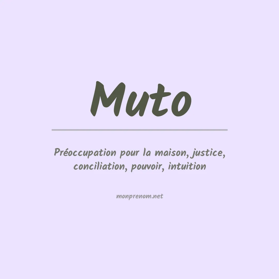 Prénom Muto