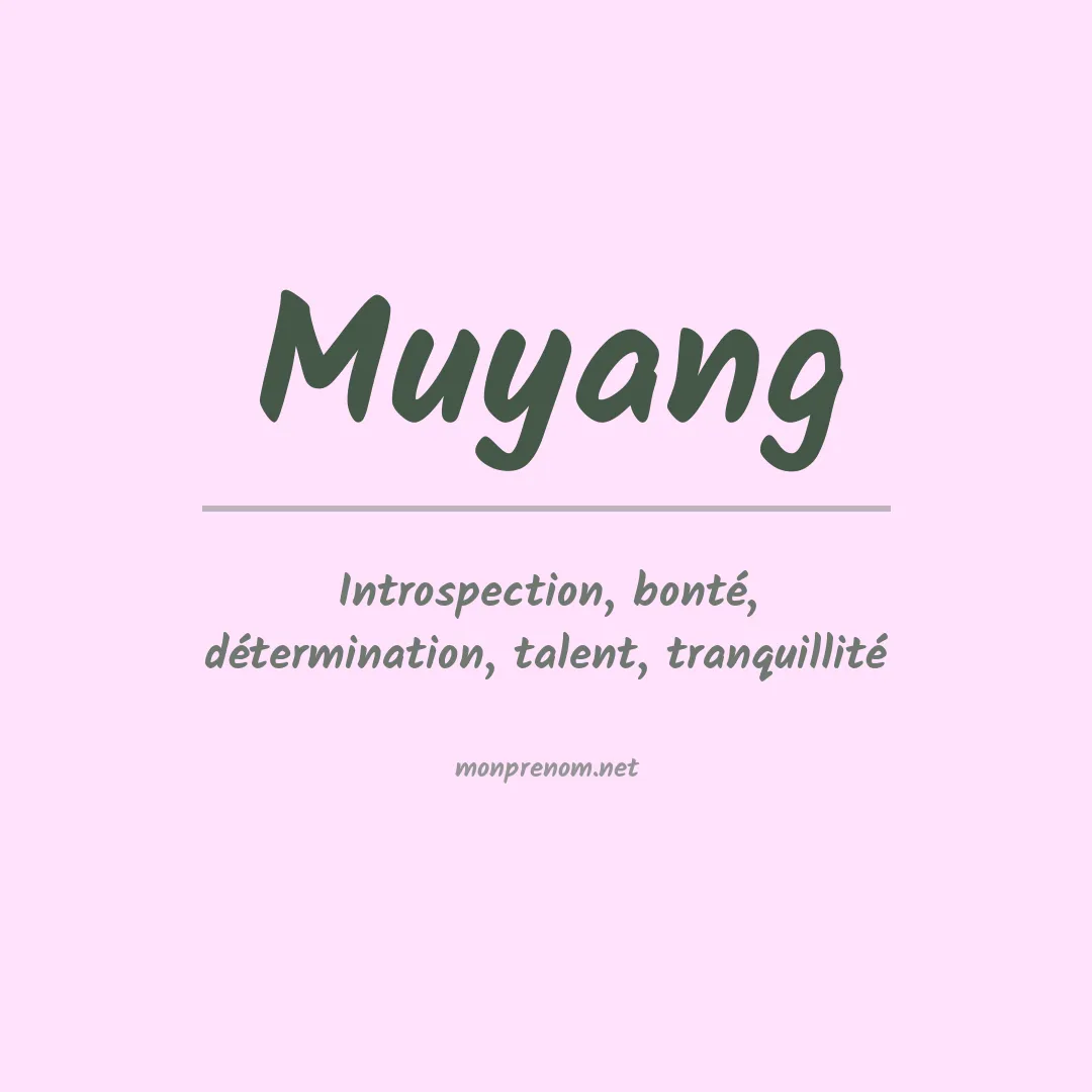 Prénom Muyang