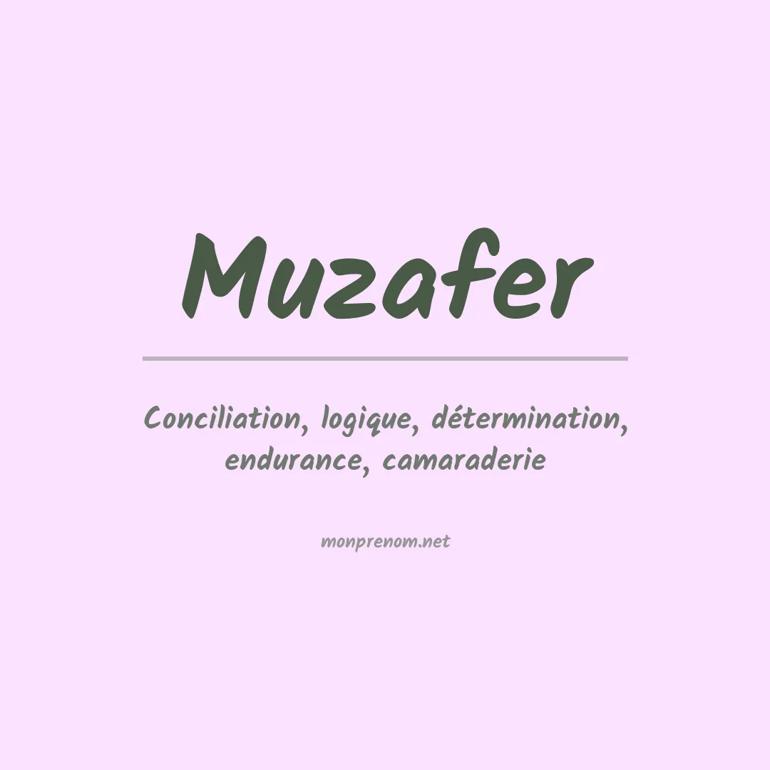 Signification du prénom Muzafer