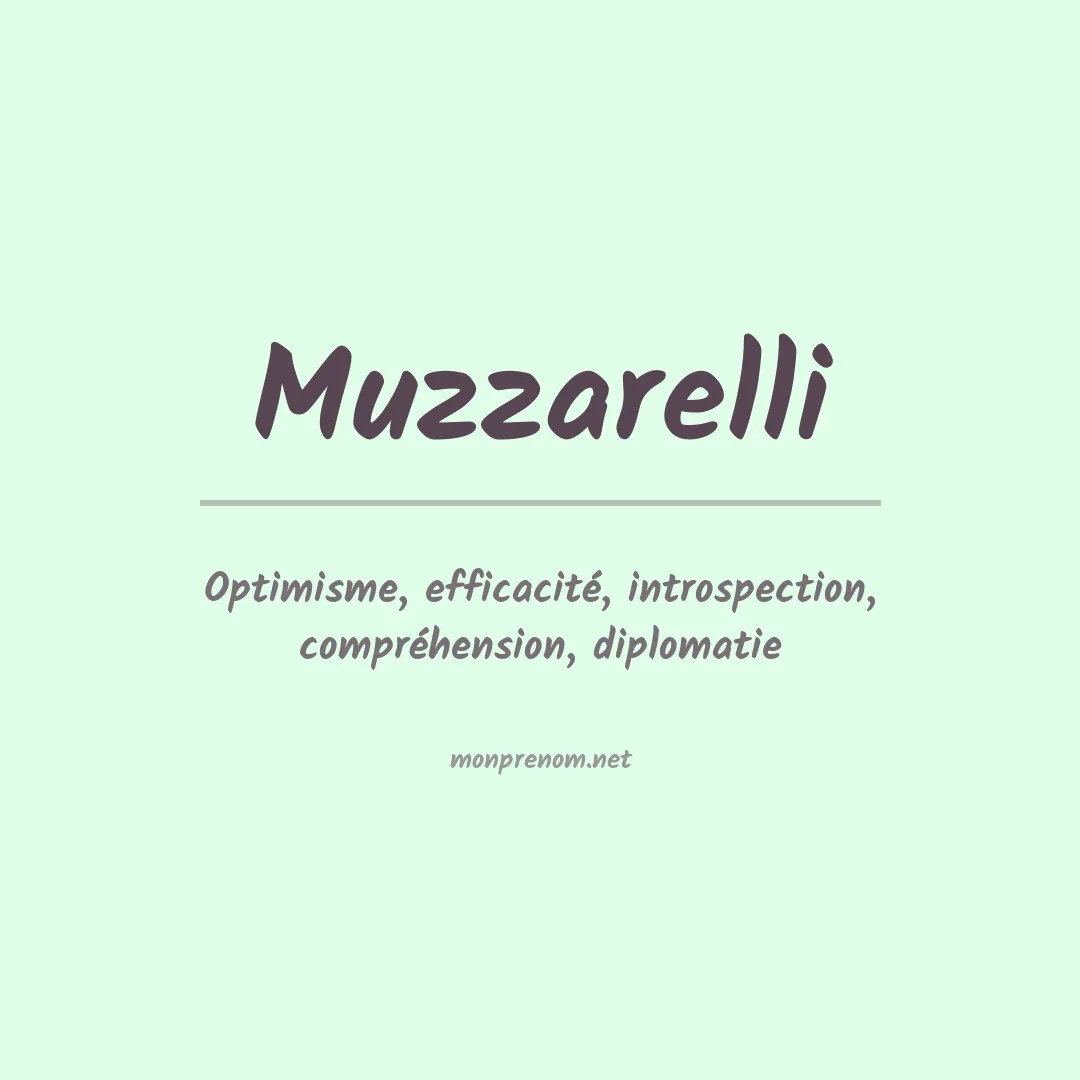 Prénom Muzzarelli