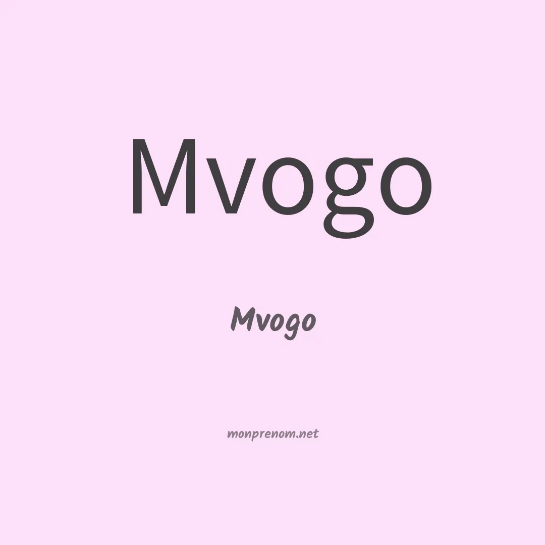 Mvogo en chinois