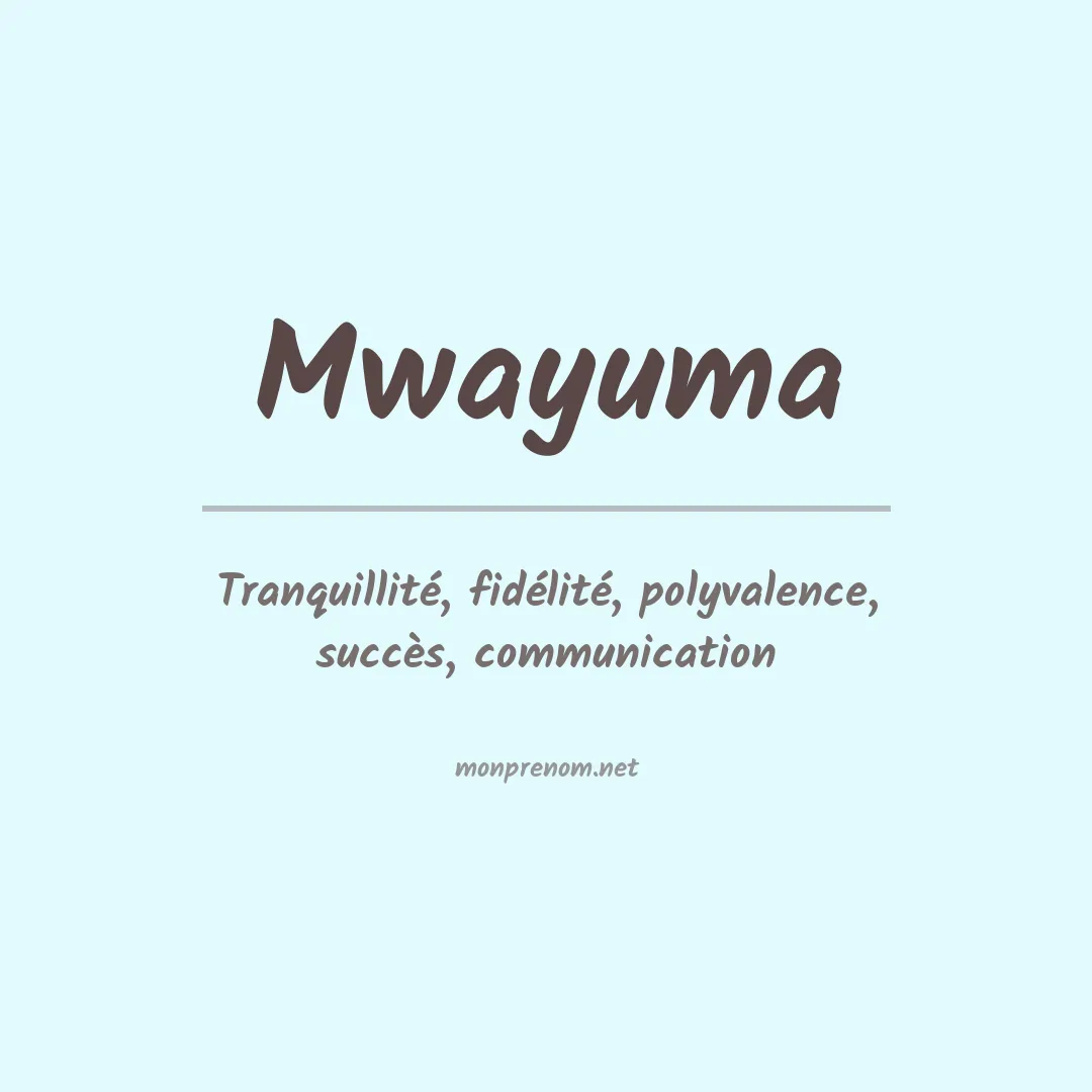 Prénom Mwayuma