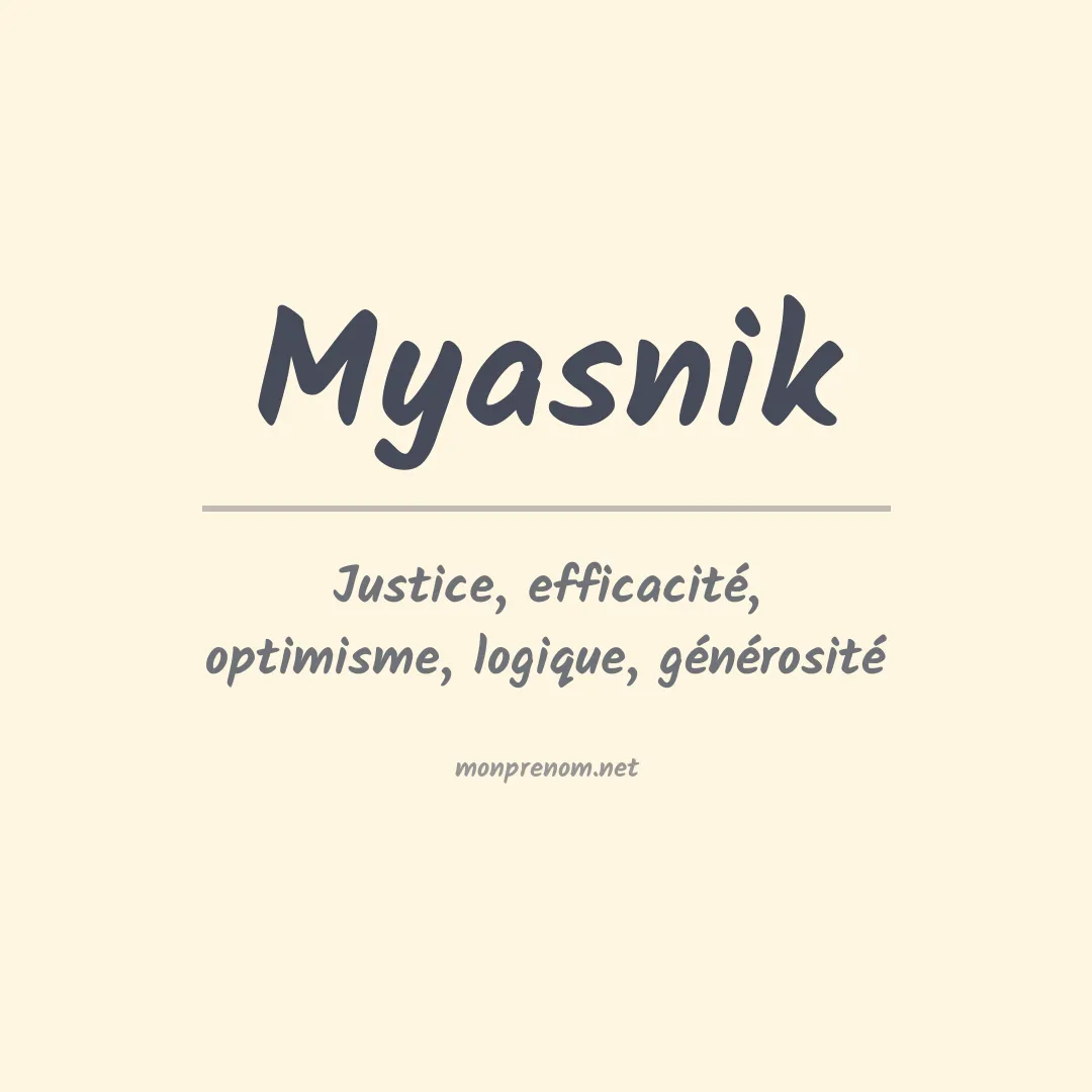 Signification du prénom Myasnik